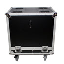 ProX X-RCF-NX12SMA Stage Monitor Flight Case For 2 RCF NX 12-SMA W/4" Wheels