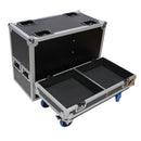 ProX X-RCF-ST15SMA-X2W Flight Case for Two RCF ST 15-SMA Stage Monitors w/4 Inch Casters