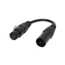 ProX XC-DMX5M3F Adaptateur de câble DMX XLR-5 mâle vers XLR-3 femelle 6"
