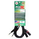 ProX XC-DPXM10 10 Ft. Unbalanced Dual 1/4" TS-M to Dual XLR-M High Performance Audio Cable