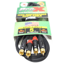 ProX XC-DRCA5 5 Ft. Unbalanced Dual RCA-M to Dual RCA-M High Performance Audio Cable
