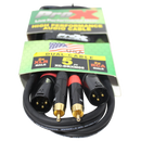 ProX XC-DRXM05 5 pi. Câble audio asymétrique double RCA-M vers double XLR3-M haute performance