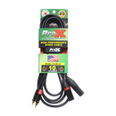 ProX XC-DRXM10 10 Ft. Unbalanced Dual RCA-M to Dual XLR3-M High Performance Audio Cable