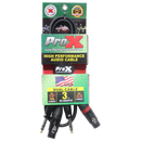ProX XC-DSXF03 3 Ft. Balanced Dual 1/4" TRS-M to Dual XLR3-F High Performance Audio Cable