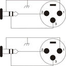 ProX XC-DSXF05 5 pi. Câble audio symétrique double 1/4" TRS-M vers double XLR3-F haute performance