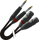 ProX XC-DSXF05 5 pi. Câble audio symétrique double 1/4" TRS-M vers double XLR3-F haute performance