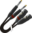 ProX XC-DSXF10 10 Ft. Balanced Dual 1/4" TRS-M to Dual XLR3-F High Performance Audio Cable