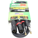 ProX XC-DSXM05 5 pi. Câble audio symétrique double 1/4" TRS-M vers double XLR3-M haute performance