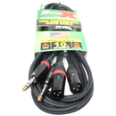 ProX XC-DSXM10 10 pi. Câble audio symétrique double 1/4" TRS-M vers double XLR3-M haute performance