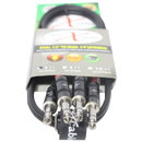 ProX XC-DTRS3 Balanced Dual 1/4" TRS to Dual 1/4" TRS High Performance Audio Cable - 3 Ft.