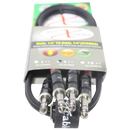 ProX XC-DTRS5 Balanced Dual 1/4" TRS to Dual 1/4" TRS High Performance Audio Cable - 5 Ft.