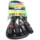 ProX XC-DXLR10 10 pi. Câble audio haute performance symétrique double XLR-M vers double XLR-F