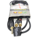 ProX XC-SYR05 Câble audio asymétrique haute performance 1/4" TRS-M vers double RCA-M - 5 pi.