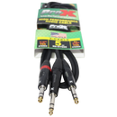 ProX XC-SYS05 1/4" TRS-M to Dual 1/4" TRS-M High Performance Audio Cable - 5 Ft.