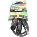 ProX XC-SYXM05 Câble Y haute performance 1/4" TRS-M stéréo vers double XLR3-M - 5 pi