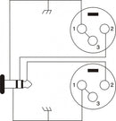 ProX XC-SYXM05 Câble Y haute performance 1/4" TRS-M stéréo vers double XLR3-M - 5 pi