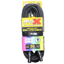 ProX XCP-DMX50 50 pi. Câble Premium DMX XLR3-M vers XLR3-F