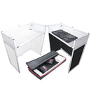 ProX XF-VISTAWHMK2 Vista DJ Booth Facade Table Station (White)