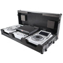 ProX XS-CDM3000WLTBL DJ Coffin Case for Pioneer 2X CDJ-3000 CD and DJM-900NXS2 Mixer W/Wheels & Laptop Shelf (Black on Black)