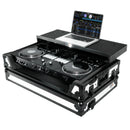ProX XS-DDJREV7WLTWH ATA Flight Case for Pioneer DDJ-REV7 DJ Controller w/Laptop Shelf 1U Rack Space and Wheels (White Black)