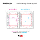 ProX XS-MH12RX2W Moving Head Lighting Road Case for ADJ Hydro Beam X12 Vizi Beam 12RX