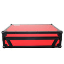 Prox XS-Prime4 WRB Flight Case pour Denon Prime 4 Système DJ autonome avec roues (noir sur rouge)