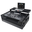 ProX XS-XDJRX3WLTBL Flight Case pour Pioneer XDJ-RX3 RX2 avec étagère coulissante pour ordinateur portable et roulettes - Noir sur noir