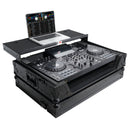 ProX XS-XDJRX3WLTBL Flight Case pour Pioneer XDJ-RX3 RX2 avec étagère coulissante pour ordinateur portable et roulettes - Noir sur noir