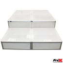 ProX XSA-2X2-16 LUMOStage™ Section de rehausse de plate-forme en acrylique de 2 pi x 2 pi x 16 pouces de hauteur avec pinces et 2 couvercles latéraux en acrylique