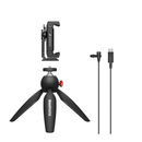 Kit mobile Sennheiser XS Lav USB-C avec micro cravate XS Lav USB-C, mini trépied Manfrotto PIXI et pince pour smartphone