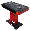 ProX XZF-DJCT-RB-CASE Support de podium DJ pour tour de contrôle avec étuis de voyage - Rouge/Noir