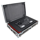 ProX XZF-DJCT-RB-CASE Support de podium DJ pour tour de contrôle avec étuis de voyage - Rouge/Noir