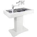 ProX XZF-DJCTW Control Tower DJ Podium for Pioneer DDJ-REV7 XDJ-XZ DDJ-1000 RANE One (White Finish)