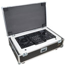Prox xzf-djctw2ucase tour de contrôle dj podium 2x 1u rack espace w / road caisse