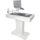 ProX XZF-DJCTW Control Tower DJ Podium for Pioneer DDJ-REV7 XDJ-XZ DDJ-1000 RANE One (White Finish)