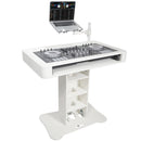 ProX XZF-DJCTW Control Tower DJ Podium for Pioneer DDJ-REV7 XDJ-XZ DDJ-1000 RANE One (White Finish)