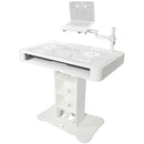 ProX XZF-DJCTW Control Tower DJ Podium for Pioneer DDJ-REV7 XDJ-XZ DDJ-1000 RANE One (White Finish)
