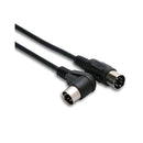 Hosa Ada-725 Bulk 25 25 Foot Phantom Midi Cableright-Angle 7-Pin Din To 7-Pin Din - Red One Music