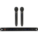 Audix Ap62 Om2 Dual-Channel Dinversity Receiver With Two Handheld Microphone Transmitters - Red One Music