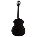 Luna AURORABOREALIS Guitare acoustique 6 cordes taille 3/4 en tilleul - Black Pearl