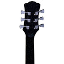Luna AURORABOREALIS Guitare acoustique 6 cordes taille 3/4 en tilleul - Black Pearl