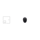 Audio-Technica AT8171 Foam Windscreen for BP89X Headworn Microphones - 3pcs, Black