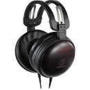 Audio-Technica ATH-AWKT Audiophile Closed-Back Dynamic Wooden Headphones - Striped Ebony