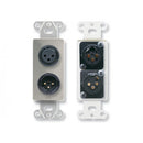 RDL DS-XLR2 Plaque murale Decora XLR mâle et femelle