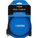 BOSS BMIDI-2-35 MIDI CABLE - MIDI-TRS 2 Ft.
