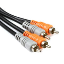 Hosa Cra-204 Dual Rca Male To Dual Rca Male Dual Cable Nickel Contacts - 13 - Red One Music