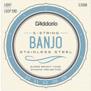 D'Addario EJS60 Stainless Steel 5-String Banjo Strings Light