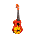Amahi Dduk5 Tropical Orange Flower Ukulele - Red One Music