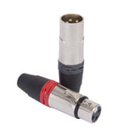 DieHard DHFXMX3NK ONEHERO Connecteur de montage sur câble XLR 3 pôles femelle et support de câble XLR 3 pôles mâle - Nickel