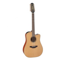 Takamine P3DC-12 - Guitare électro-acoustique pan coupé Dreadnought 12 cordes avec préampli, accordeur et égaliseur - Satin naturel
